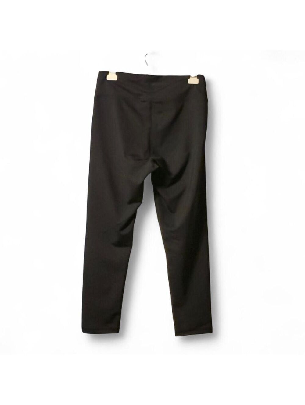 Aerie Black Grey High Waisted Leggings Wide Waistband 4-Way Stretch Size M - Picture 2 of 3